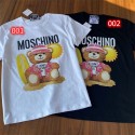 モスキーノ Tシャツ ハイブランド半袖Ｔシャツ Moschino 上着シャツ 丸首トップス 春夏秋 熊柄 かわいい 男女通用 ファッション カジュアル 綿Ｔシャツ メンズ 肌着 スポーツ シャツ 快適 柔らかい XS~4XL