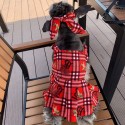 バーバリー ペットウェア 犬 衣装 ハイブランド Burberry 犬服 ワンピース ドッグのスカート かわいい ペットの春夏服 薄手 チェック柄  犬ドレス 2色 XS - 2XL 激安