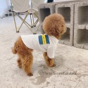 オフホワイトパロディー ペット服 犬服 ネコ服 Tシャツ 半袖 脱毛保護 ブランド off-white風 夏の服 柔らかい 快適 Tシャツ 猫の丸首 おしゃれ 洋服 ファッション黒白2色 かっこいい