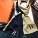 ハイブランド エルメス マフラー メンズ muffler 暖かい Hermes ニットマフラー レディースストール H柄 贅沢感 シンプル リバーシブルマフラー 防寒アクセサリー 高級用品 ユニックス コーディネート良い