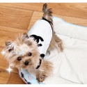 Chanel ブランド ペット 洋服 犬のタンクトップ シャネル 猫服 かわいい ベスト 無袖シャツ ひんやり 薄い 通気性抜群 ベスト 黒白チョッキ 着心地よい 脱毛保護 エレガント 小中型ペット服 XXS~XL 激安