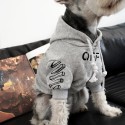 Off-White ブランド ペット服 ペットウェア 犬 パーカー 猫の服 トレーナー 流行り オフホワイト犬服 フード付き 暖か 犬の秋冬服 厚手スウェット 薄手 猫服 春ウェア 贈り物 パーティー 高品質 お出かけ 撮影写真 M~3XL