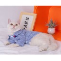 Champion 犬服 薄手 犬のtシャツ チャンピオン 猫服 ブランド ペットウェア シンプル ハンサム小型犬 ブリティッシュショートヘア 　 冬　おでかけ　暖かい犬用ラペルポロシャツ コピー猫服 ドッグウェア 両足