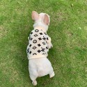  ブランドルイヴィトン ペット服 犬服 春夏 薄紗 半袖  lv 猫服オシャレ 通気性抜群 経典モノグラム  涼しい 紡糸  可愛い ペットウェア 爱犬 愛猫 グッズ  xs-3xl小中型ペット