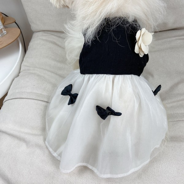 ブランド chanel パロディー ペット 犬服 ワンピース 猫 ドレス 吊りスカート シャネル風 ペット 通気性洋服  tutu 春と夏 かわいい 写真撮影着 パーティー チワワ 超小型犬 小型犬用 中型ペット S~2XL