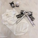 ブランド Chanel 犬服 かわいい ペット洋服 tシャツ シャネル 猫の服 フリル袖 ドッグウェア 蝶結び付き わんこ服 お姫様風 ノースリーブシャツ 通気性 柔らか綿 肌に優しい おしゃれ 動きやすい S~XL