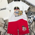 モスキーノ ベビー服 セットアップ 子供 男の子 女の子 Moschino tシャツ ショートパンツ 上下セット キッズ トップス かわいい 半ズボン 服 半袖 セット キッズ ス 上下セット 春 夏 肌着 幼稚園 保育園 スポーツ 柔らかい