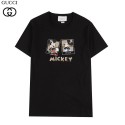 GG&ディズニー コラボ 服 大人 Tシャツ 半袖 丸首 涼しい 柔らかい コットン トップス 定番 プリント ミキーマウス かわいい レディース メンズ  おしゃれ 部屋着 夏 お出かけ 快適 薄手 カップル