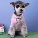 Ggブランド ペットウェア ペット服 犬服 半袖 Ｔシャツ 薄手 春秋 シャツ GG柄 コラボドラえもん 丸首 柔らかい コットン製 快適 涼しい 猫服 猫のシャツ ファッション 犬シャツ 小中大型 ペット