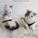 シャネル ペット服 ドッグ洋服 シャツ ハイブランド CHANEL 犬服 猫のベスト 裏起毛 かわいい 蝶結び付き レース飾り 子犬チョッキ ココマーク 優雅ウェア 猫服 2色 3XS - XL 春秋