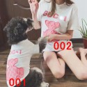 ブランド GG ペット 犬服 夏服 Tシャツ ペットｔのご主人様親子服 半袖シャツ 中小型犬 猫犬用 お散歩お出かけウェア 上質 涼しい 春夏服 ペット服 かわいい おしゃれ 男女兼用 ファッション 親子服 飼い主 男女兼用