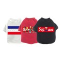 シュプリームブランド ペット服 犬服 猫服 春秋冬用パーカー 厚手Tシャツ 暖かい Supreme ペット洋服 犬 トレーナー 犬の服 猫の服 可愛い 半袖 犬猫用 無袖 通気性 ファッション