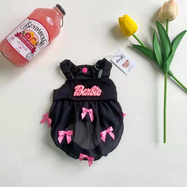 ハイブランド ペットウェア バービー 犬の服 かわいい スカート Barbie わんちゃんのワンピース 蝶結び付き ハンドメイド 柔らかい 洋服 着心良い キラキラ 高品質 おしゃれ 大人気 s-xxl