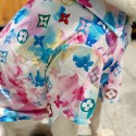 ブランド ルイヴィトン ペット服 犬服 シャツ カラフル 捺染 キレイ 大型犬 lv 中型犬ウェア モノグラム 高品質シャツ 通気性抜群 薄い 春夏服 ドッグ洋服 お出かけ着 脱毛保護 かっこいい XS~3XL ゴールデン・レトリバー