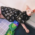 LV ハイブランド ペット服 猫の服 ネコ綿服 暖かい ルイヴィトン ペット秋冬パーカー 中綿入れ 無毛猫 スフィンクス 防寒コート 経典モノグラム 高級感 ファッション 柔らかい 子犬服　XS - 2XL