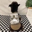 ブランド ルイヴィトン シルバー ペット用品 lv 犬用ミニリュック型  ドッグリュック 犬用バックパック高品質ドッグバッグ かわいい 通気性高 サイズ調整可 ファッション 大人気モノグラム 中型犬 小型犬