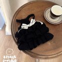 シャネル 犬服 ハンドメイド編みドレス かわいい CHANEL ブランド ペット服 猫 ニットワンピース ブルー スカート 防寒 可愛い お姫様 犬 洋服 おしゃれ 蝶結び 柔らかい  暖かい 犬服 猫 服 犬 ドレス お散歩 XS~L