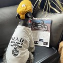 PRADA ブランド ペットウェア 犬の服 黒白Tシャツ 定番 プラダ ドッグ 半袖シャツ 猫トレーナー  ペットスウェット 小中型犬服 猫ウェア コットン製 春夏向け 着心良い S~2XL