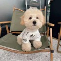 ブランドシャネルペット用品犬服Ｔシャツ丸首おしゃれ 夏対策 薄手chanelプリント 綿製 猫服 テディ ポメラニア ブルドッグ 中小型犬対応トップス 通気性 上着 ファッションペットウェアxs-2xl