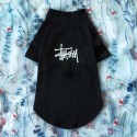 STUSSY ブランド ペット洋服 猫のtシャツ 無毛猫 スフィンクス服 ステューシー ハイネック 弾力性 動きやすい 子犬の服 わんちゃんの半袖 おしゃれプリント柄 かわいい 写真撮影用 お出かけ着 部屋着 2XS~2XL