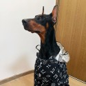 ルイヴィトン ペット用品 犬 レインコート ハイブランド lv ペット雨具 ポンチョ カッパ 雨具 防水 帽子付き 透明キャップ 4本足 中型犬 大型犬  軽量 通気メッシュ ゴム付き 夜間反射 着脱簡単 散歩 梅雨対策 大きいサイズ