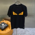 フェンディ FENDI Ｔシャツ 丸首トップス 上着 白黒 シンプル半袖シャツ 人気 流行 欧米風 メンズ/レディース 夏服 トップス 半袖 個性プリント柄 通気性 ファッション ゆったり