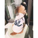 chanel かわいい シャネルブランド ペットウェア 犬猫パーカー 犬スウェットシャツ フード付き 暖かい ドッグ長袖 猫のTシャツ 裏起毛 ポカポカ 防寒シャツ かわいい ペット洋服 xs~2xl