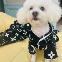 ブランド LV ペット パジャマ 寝具セット 枕と掛け毛布セット ルイヴィトン 犬の寝間着 ブラック カッコイイ ペット用品 柔らかい 暖かい 犬寝具 ドッグウェア フランネル生地 高品質