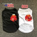 流行り ブランドカウズ ペットウェア 犬服 Tシャツ kaws ドッグ無袖シャツ 春夏向け 通気性抜群 柔らかい 100％コットン 猫用ベスト 個性ポケット付き ファッション M - 3XL