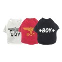 ボーイブランド 犬服 ペット服 秋冬パーカー Boy 犬の服 猫パーカー 高品質ドッグウェア 春夏のTシャツ 小型犬 中型犬 暖かい 裏ボア お散歩 お出かけ 洋服 厚手tシャツ 脱毛保護 ロゴ付きパーカー 22色 2XS - 3XL