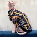 ペット服 ハイブランド GG柄 猫の服 子犬服 シャツ 涼しいシャツ 冷房対策 可愛い レトロ感 ペット服  無毛猫 スフィンクス ジャケット 半袖 猫服 着心良い XS~XL 小中大型猫