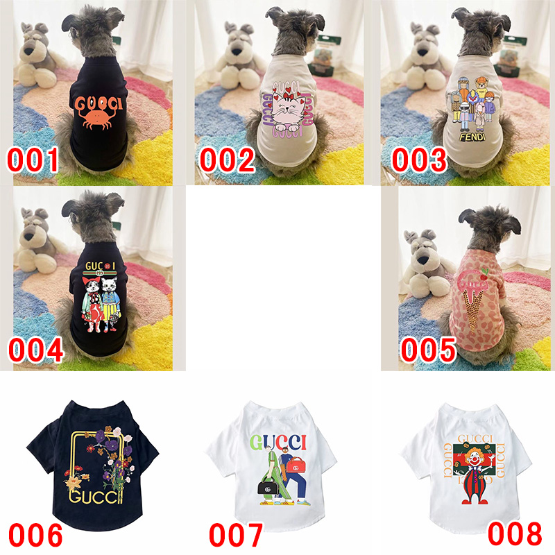 ブランド GG ペット服 パロディ Tシャツ