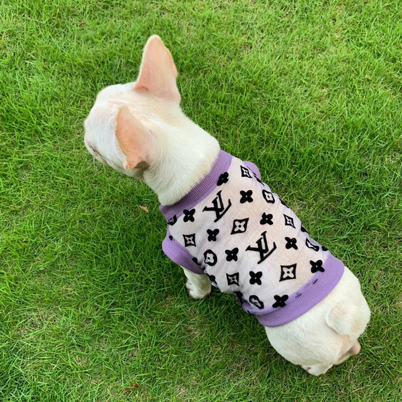 ブランドルイヴィトン 犬服 春夏 薄紗 半袖 lv 猫服 オシャレ 肌触り優しい 