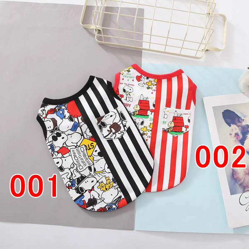 Snoopy 犬服 tシャツ 無袖Tシャツ