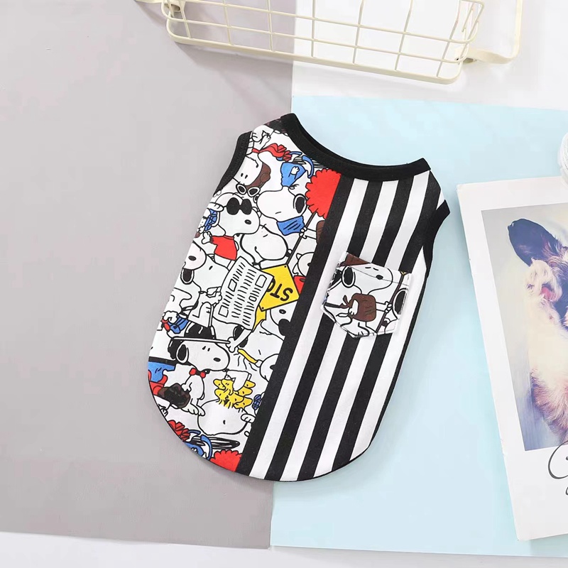 犬の服 タンクトップ 無袖Tシャツ Snoopy 