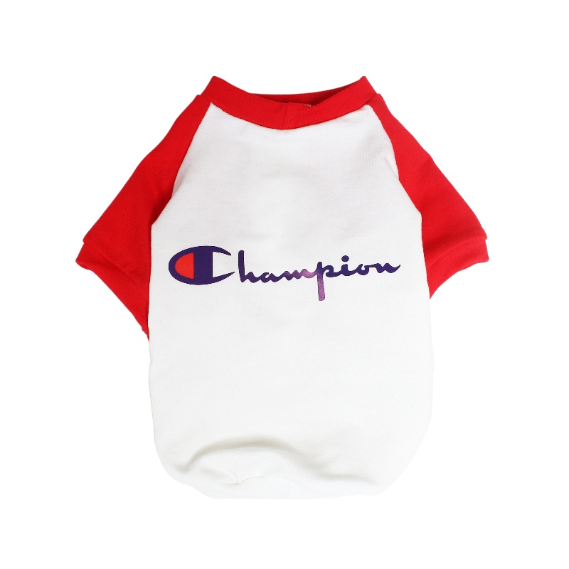 ハイブランド 犬服 犬の服 champion ペット服 コットン製 ロゴプリント