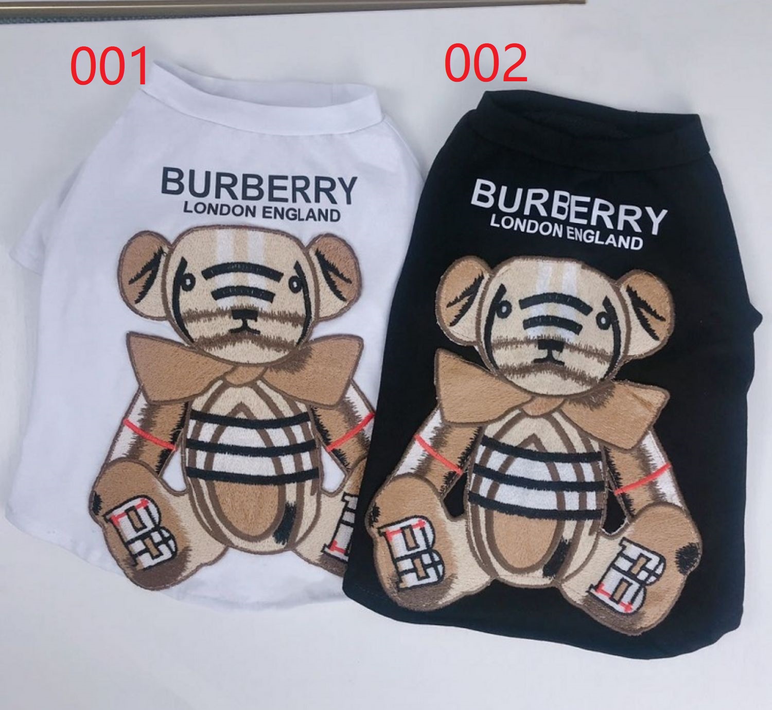 BURBERRY 犬服 tシャツ ドッグ洋服 パロディー わんちゃん上着 ペット服 