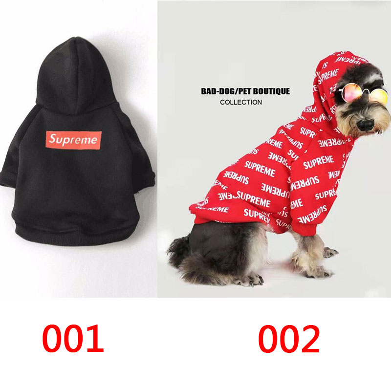 Supreme スフィンクス服 トイプードル服 犬猫用 よい肌触りパロディ