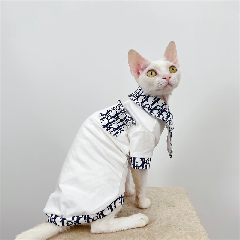 ブランド dior 猫服 Tシャツ 子犬ウェア