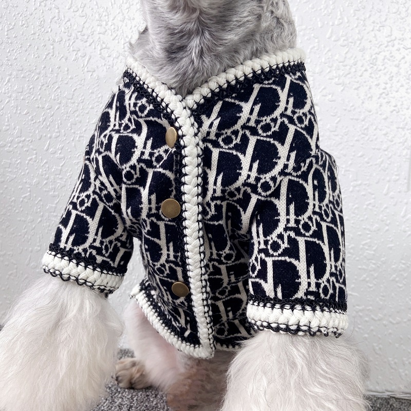 ブランド dior ペット服 犬 カーディガン 